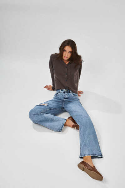 Grossiste Ana & Lucy - Jeans Baggy-Dad "Lény" (Déchiré) - Ana & Lucy Grossiste Ana & Lucy - Jeans Baggy-Dad "Lény" (Déchiré) - Ana & Lucy