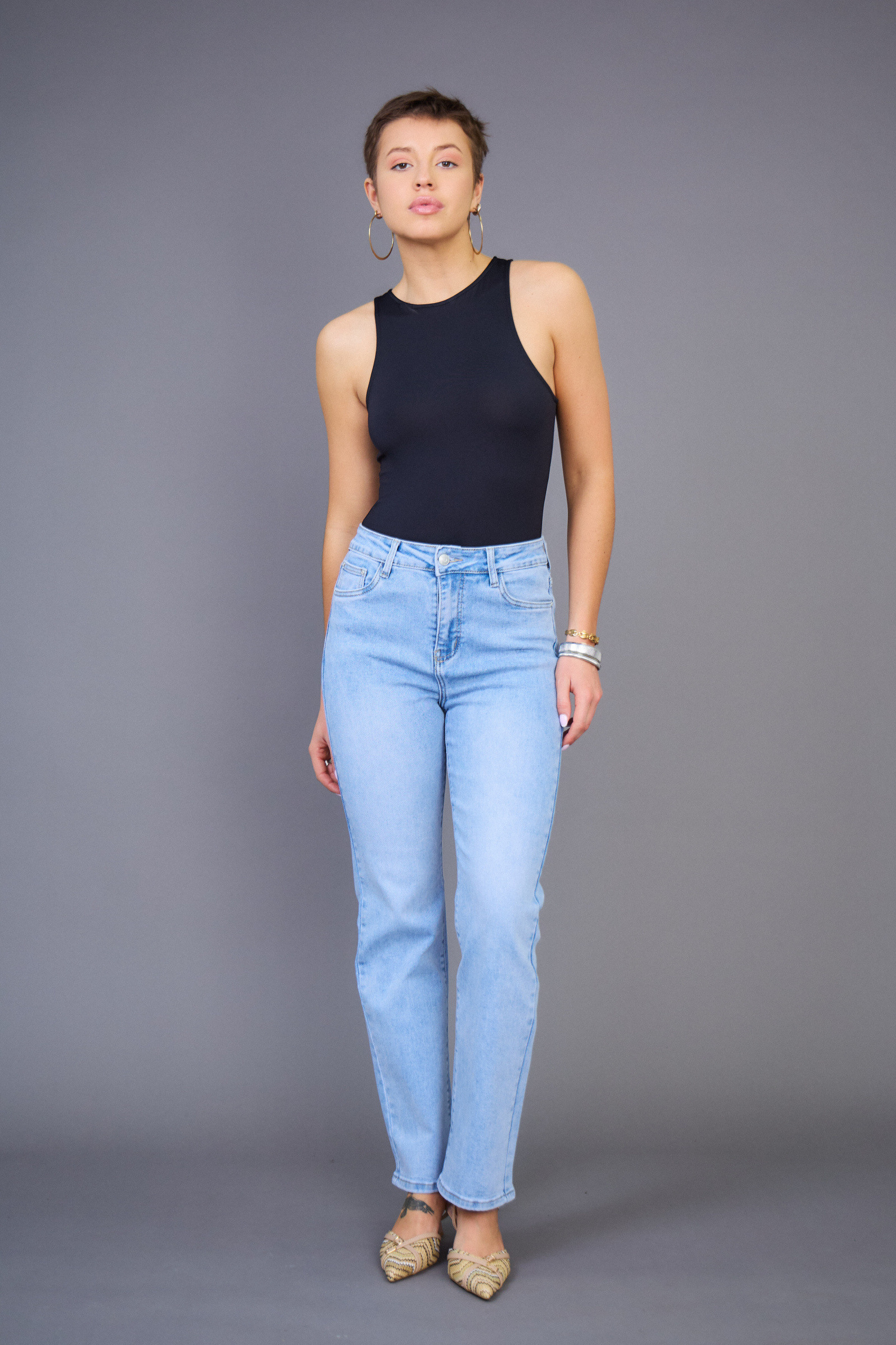 Grossiste Ana & Lucy - Jeans Straight-Leg ( Coupe Droite ) - ANA & LUCY