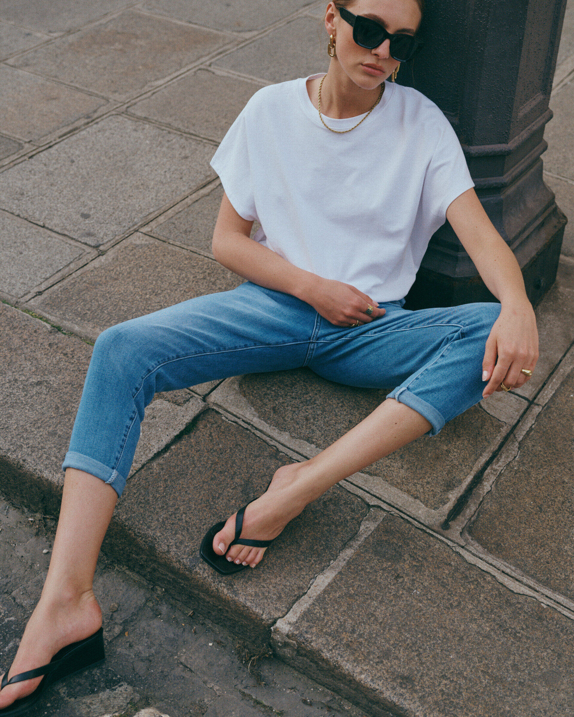Wholesaler Ana & Lucy - Mom Jeans "Jeanne" (Cuffed Hem) - Ana & Lucy