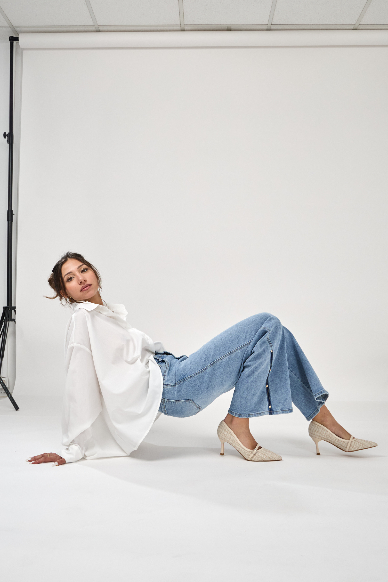 Grossiste Ana & Lucy - Jean Wide-Leg (Strass décoratifs) - Ana & Lucy