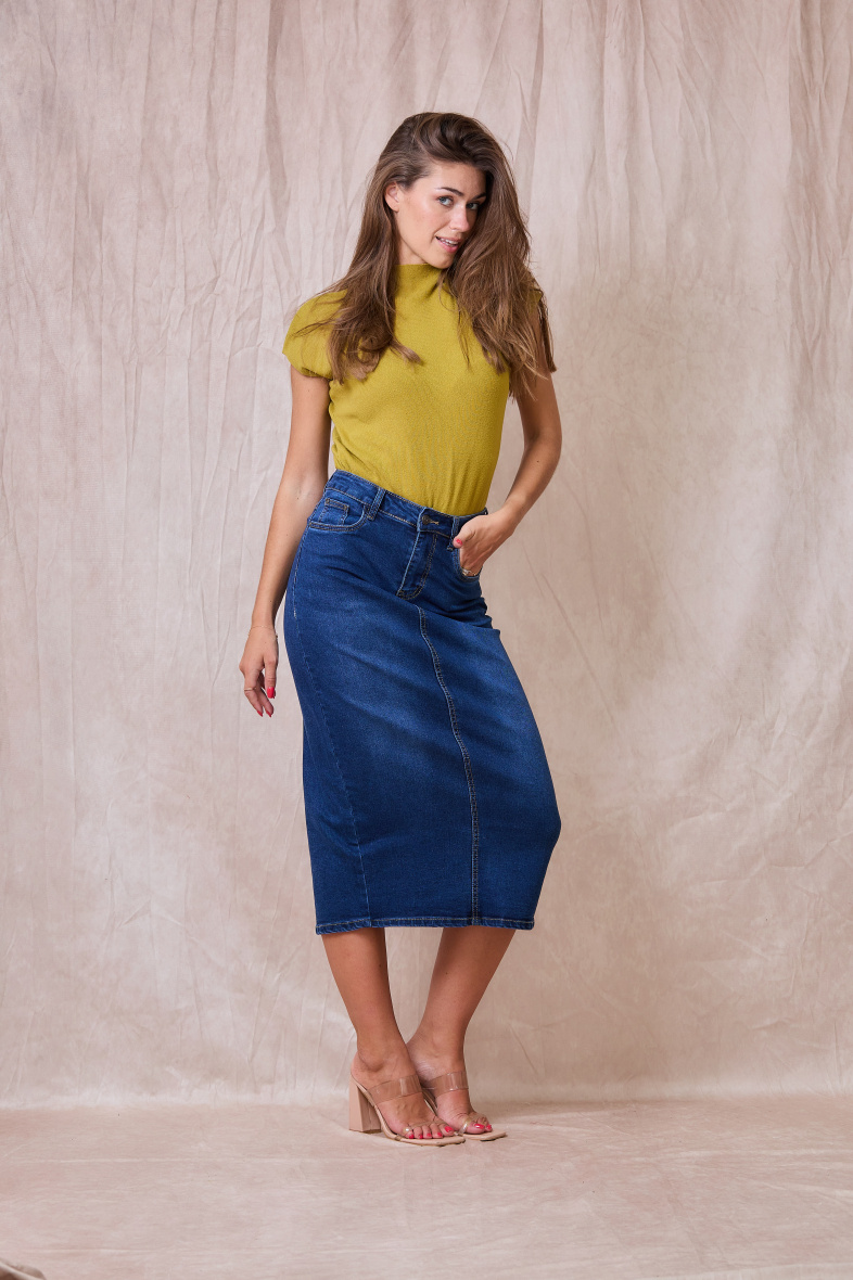 Mayorista ANA & LUCY - Falda larga vaquera (Stretch Cotton) - ANA & LUCY
