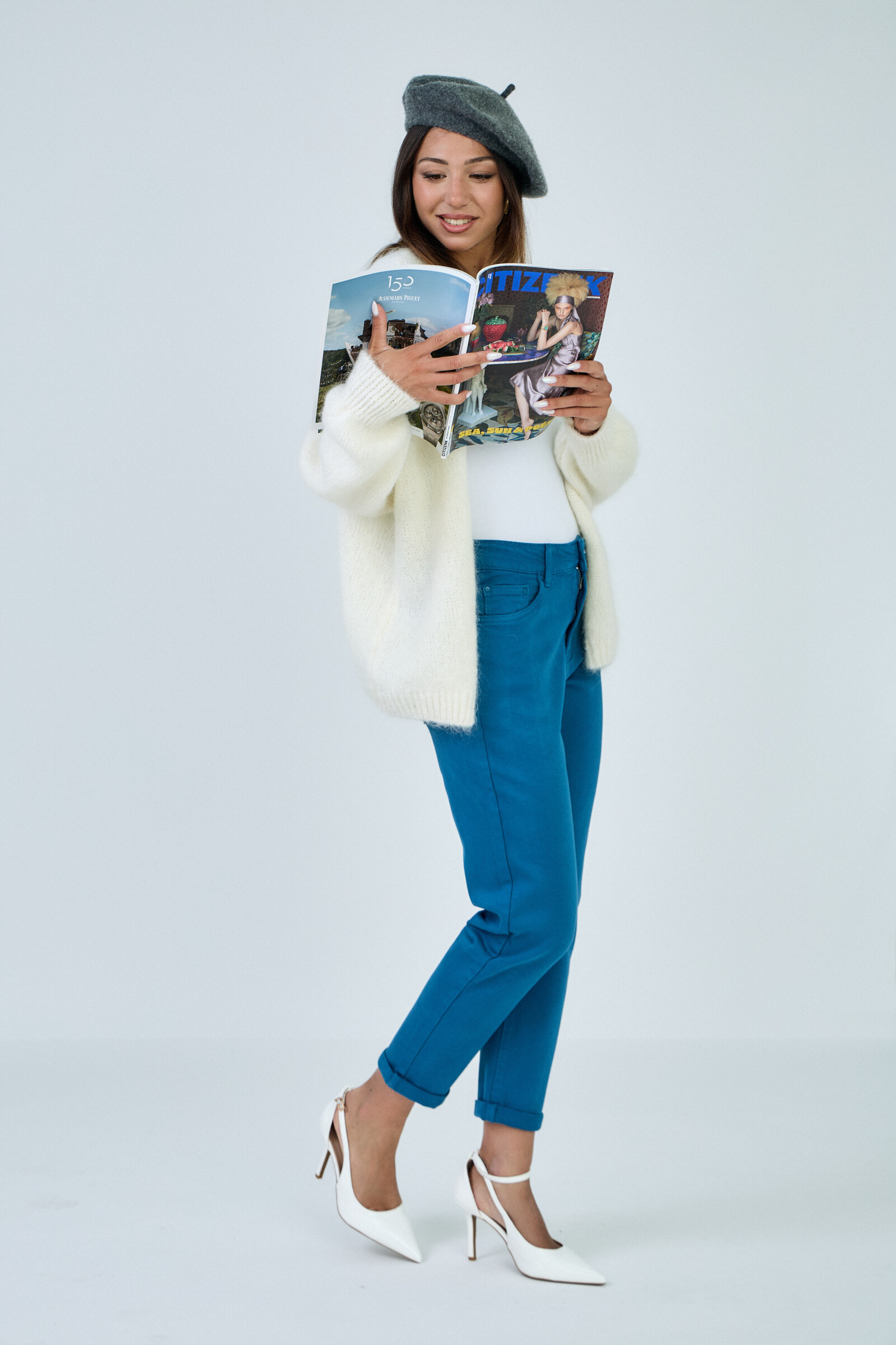 Grossiste ANA & LUCY - Pantalon mom en couleur - ANA & LUCY