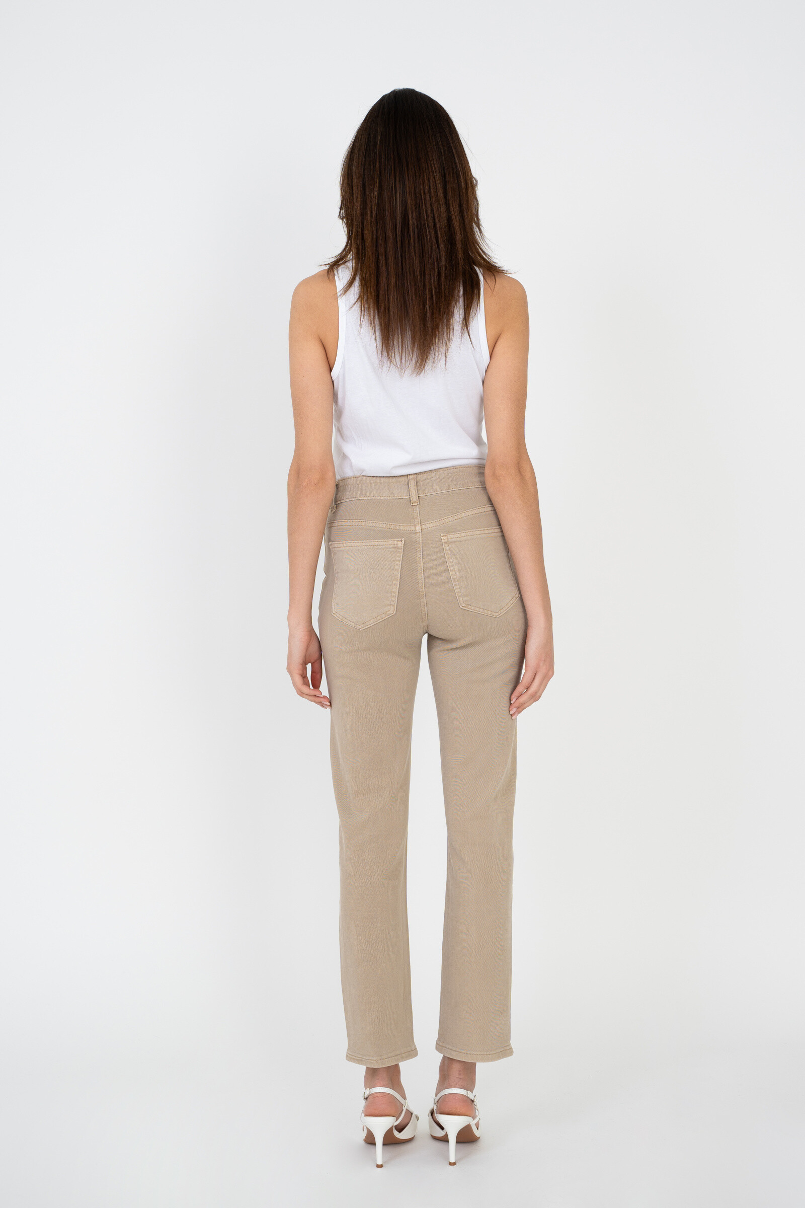 Straight-leg pants in color (Straight cut) - ANA & LUCY - Cream 5 - thumbnail