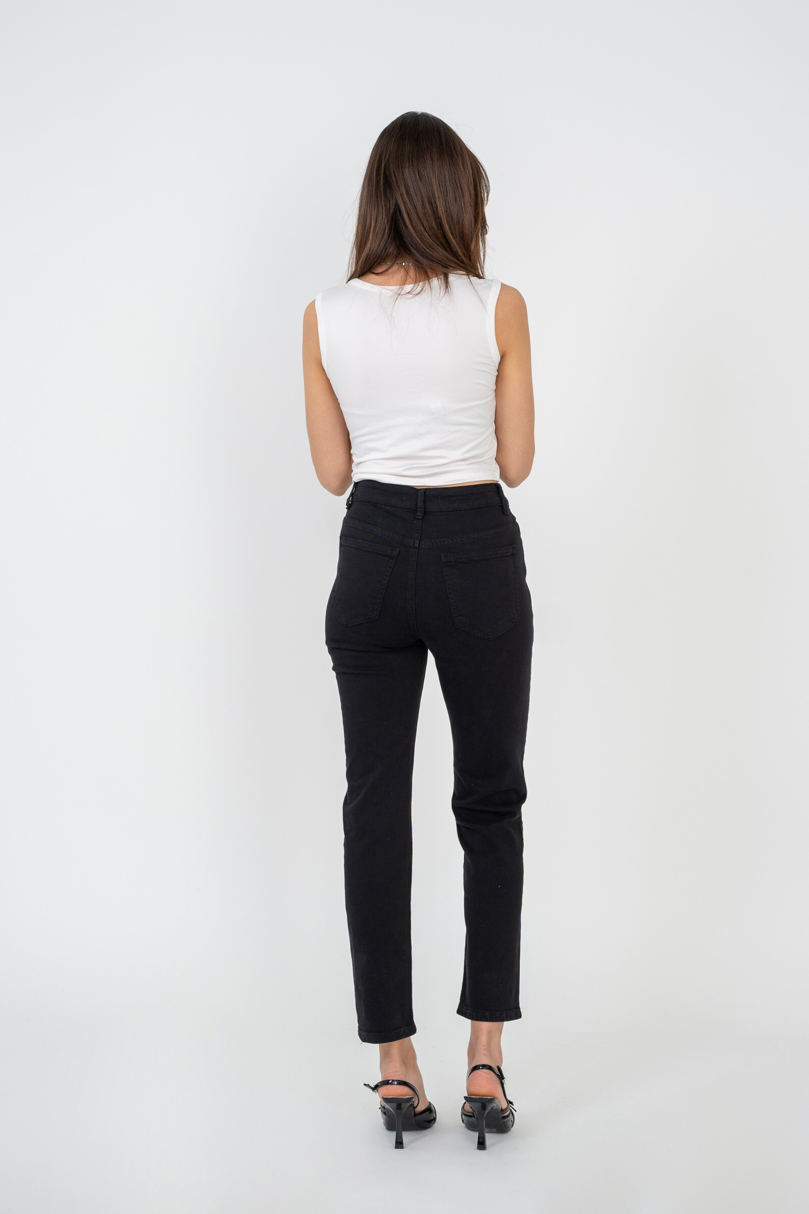 Straight-leg pants in color (Straight cut) - ANA & LUCY - Black - 5 - large format