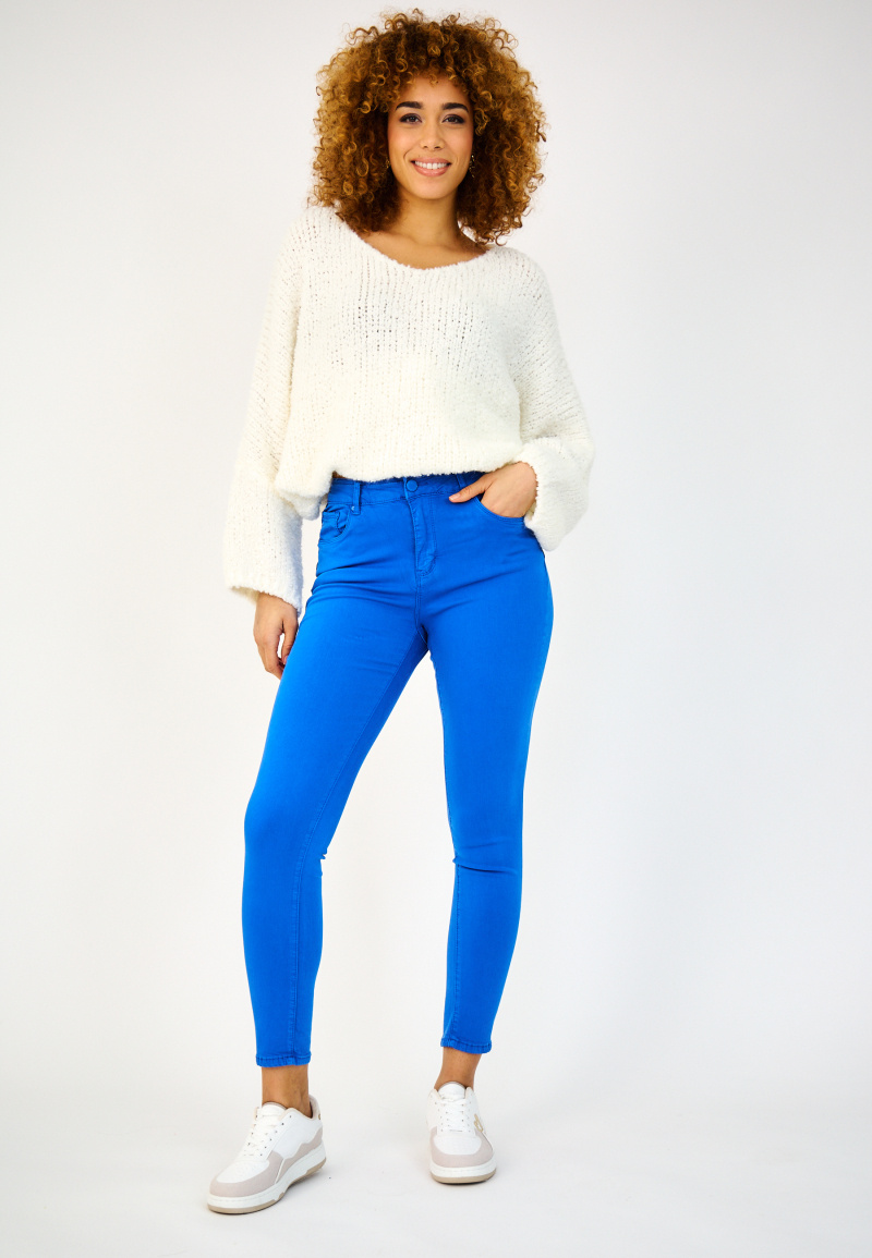Slim colored pants (Push-up) - ANA & LUCY - Royal Blue - 1 - large format