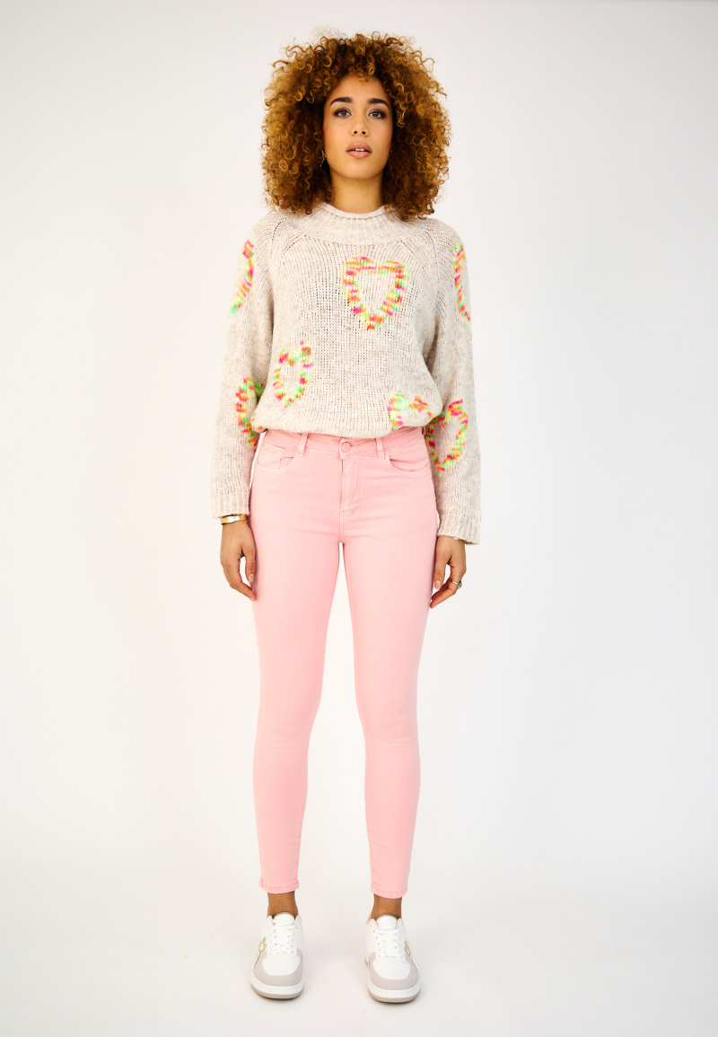 Slim colored pants (Push-up) - ANA & LUCY - Rose Shadow - 3 - large format
