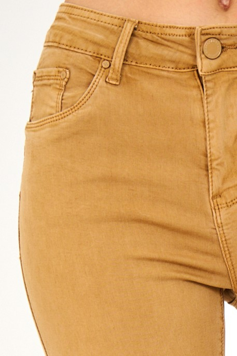 Slim colored pants (Push-up) - ANA & LUCY - Camel - 2 - large format