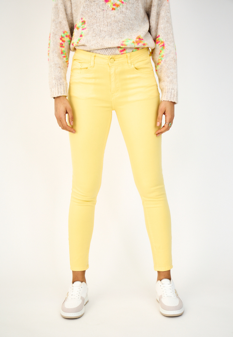 Slim colored pants (Push-up) - ANA & LUCY - Blazing Yellow 3 - thumbnail