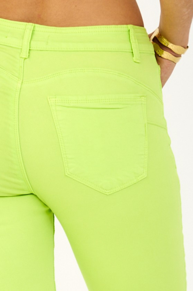 Slim colored pants (Push-up) - ANA & LUCY - Green Flash - 2 - large format