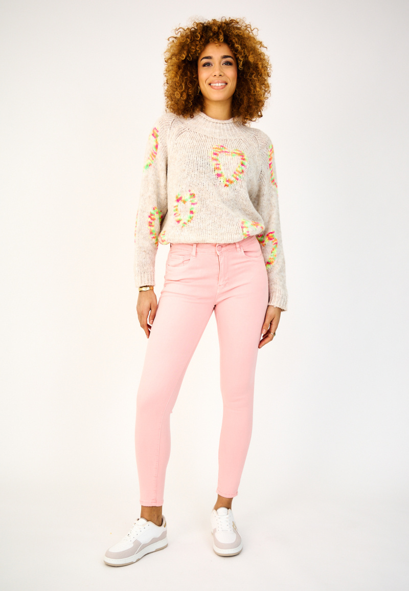 Slim colored pants (Push-up) - ANA & LUCY - Rose Shadow - 3 - large format