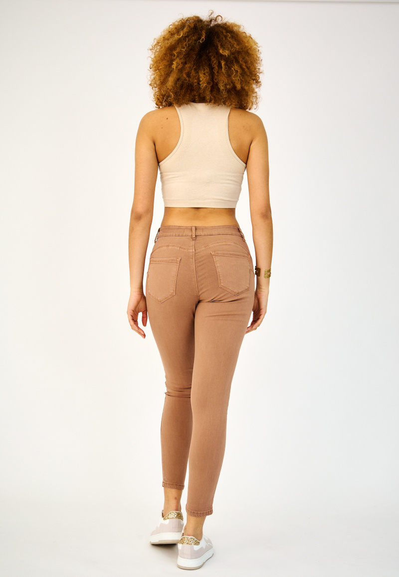 Slim colored pants (Push-up) - ANA & LUCY - Copper - 5 - large format