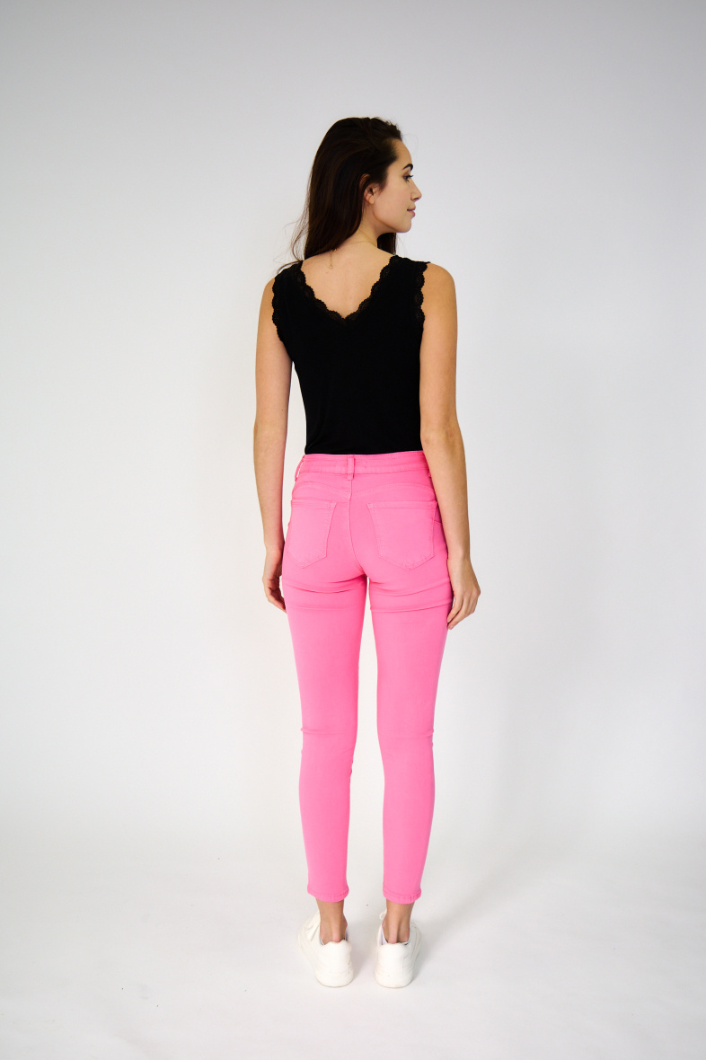 Slim colored pants (Push-up) - ANA & LUCY - Pink Flash - 5 - large format