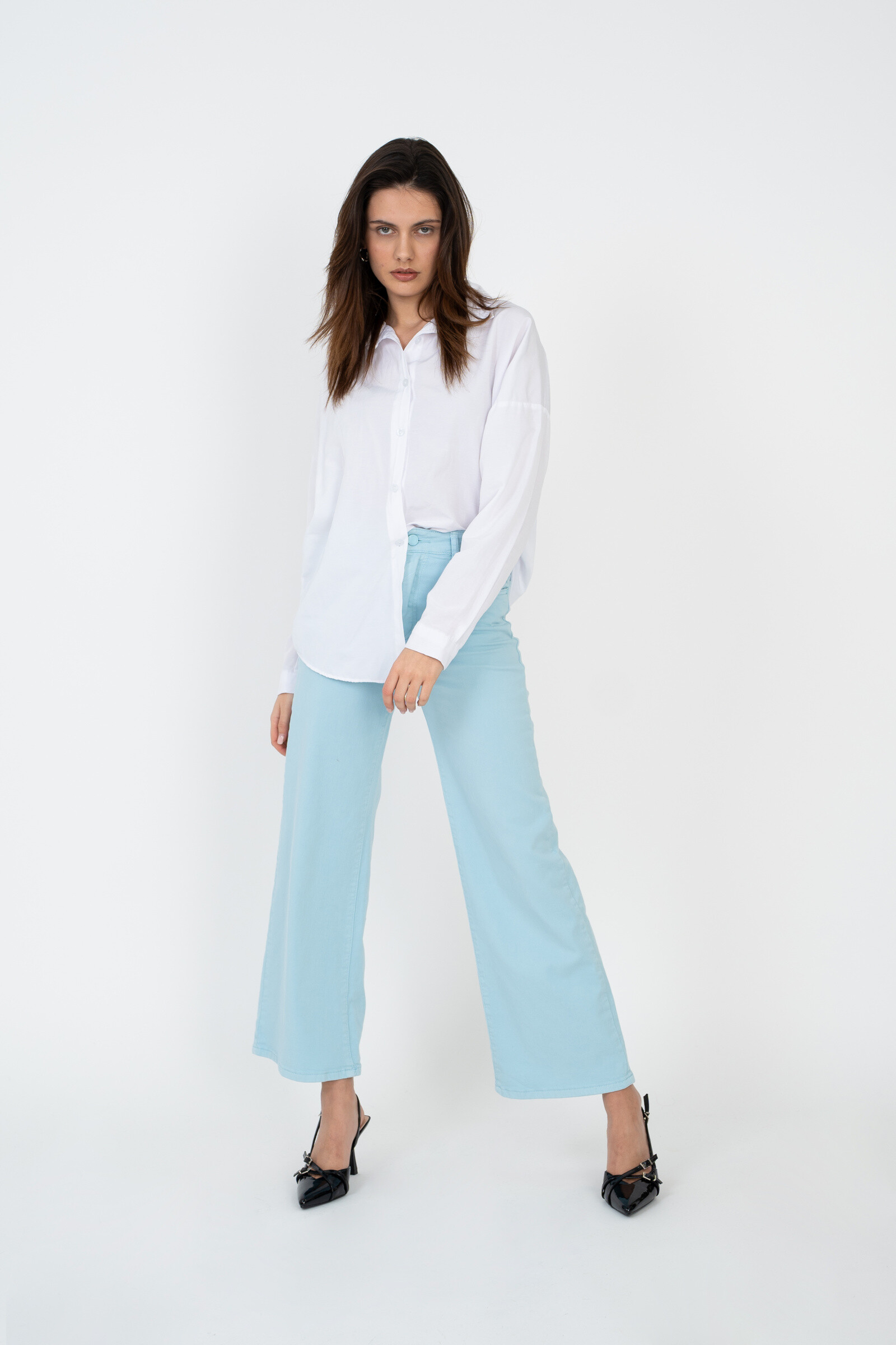 Wide-leg pants in color - ANA & LUCY - Sky Blue - 1 - large format