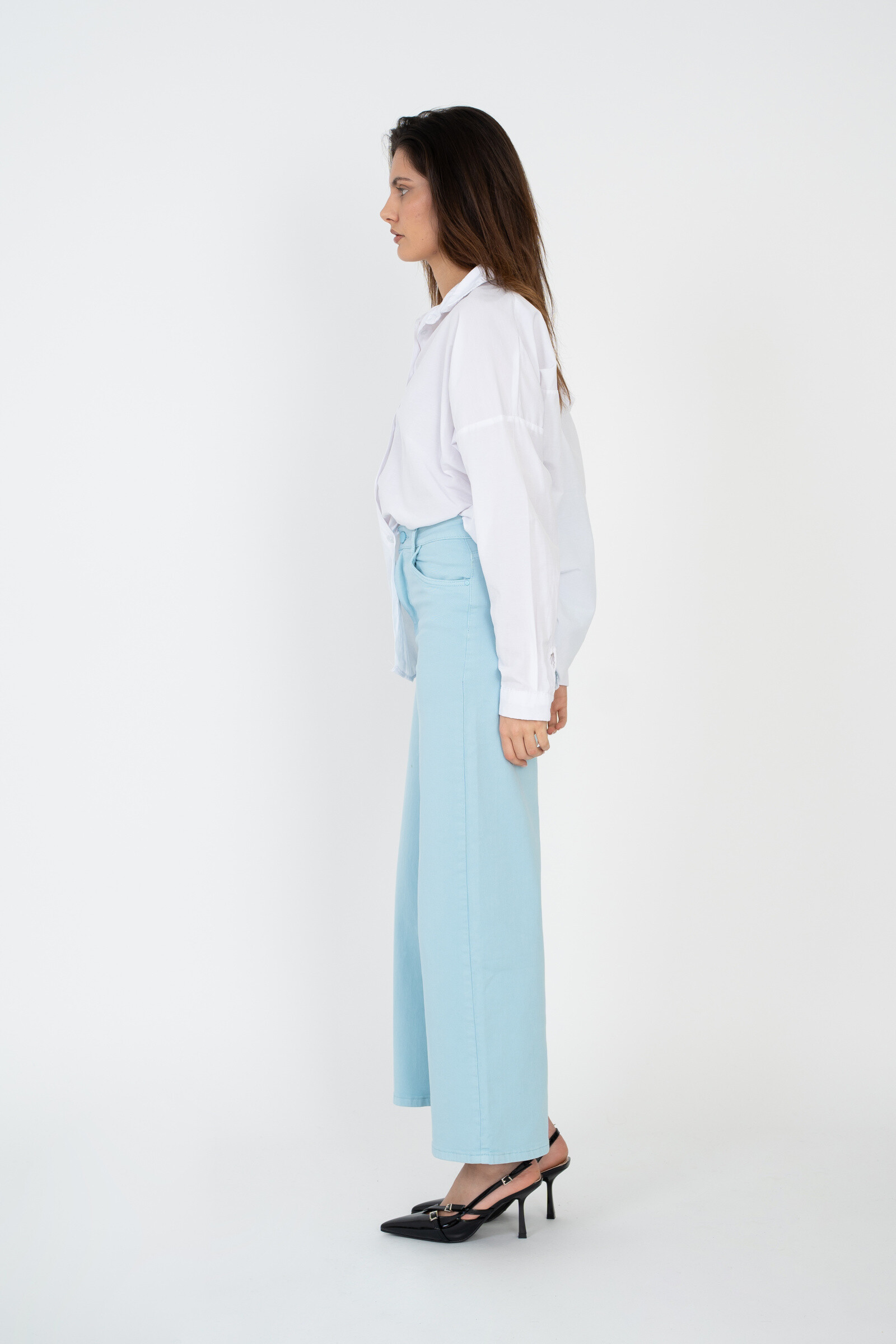 Wide-leg pants in color - ANA & LUCY - Sky Blue - 4 - large format