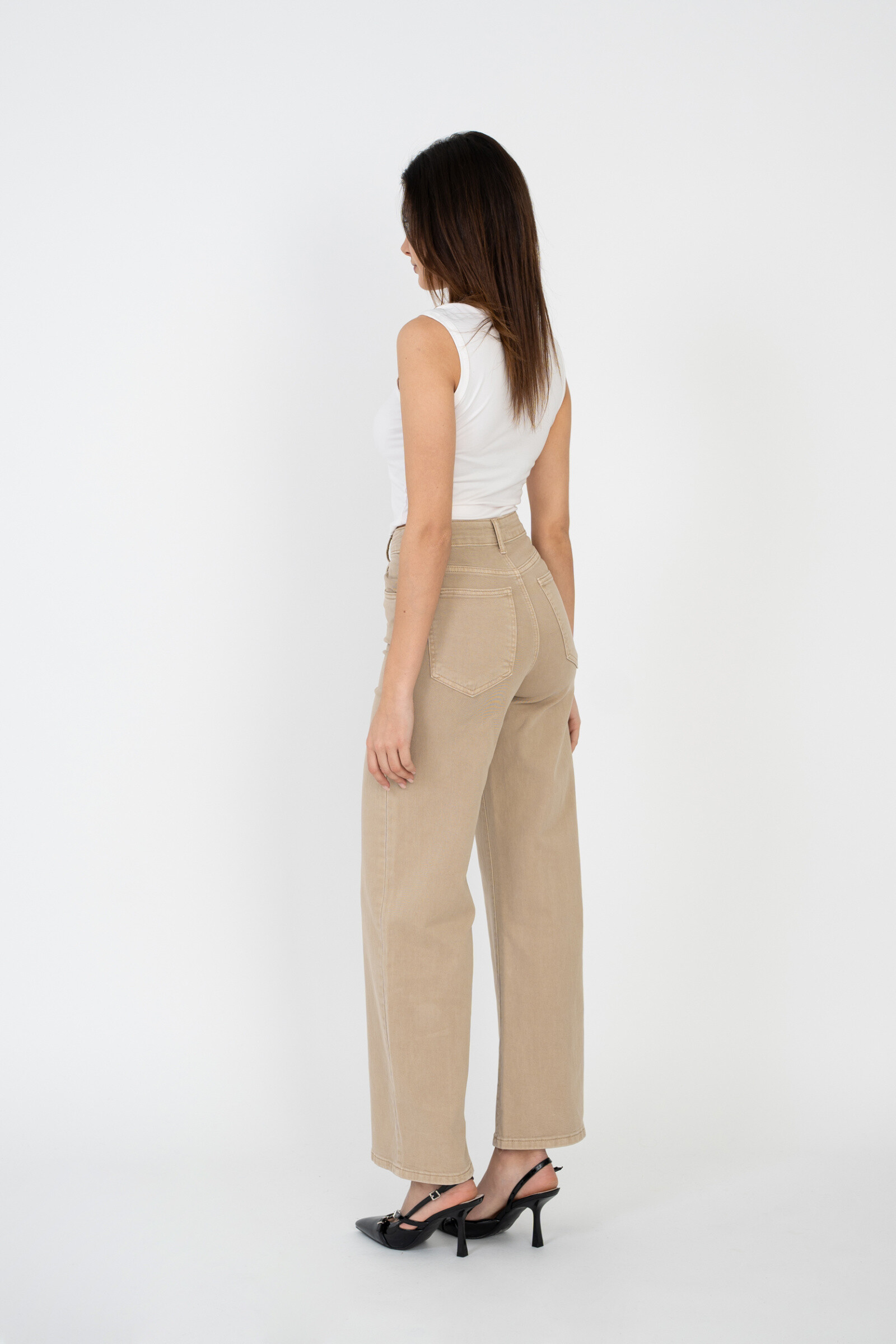 Wide-leg pants in color - ANA & LUCY - Cream - 4 - large format