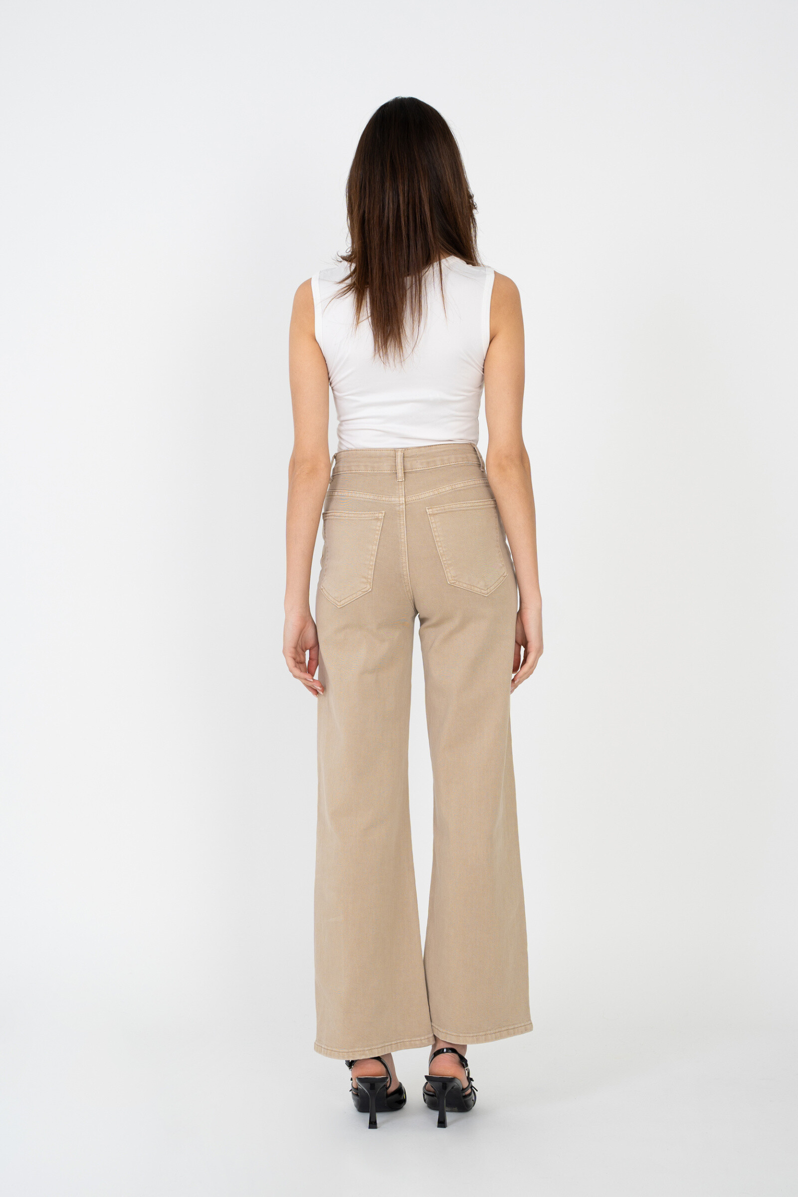Wide-leg pants in color - ANA & LUCY - Cream - 5 - large format