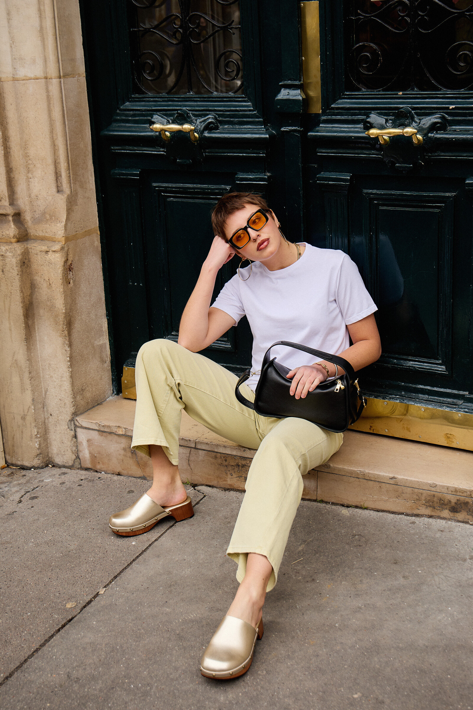 Grossiste ANA & LUCY - Pantalon wide-leg en couleur - ANA & LUCY