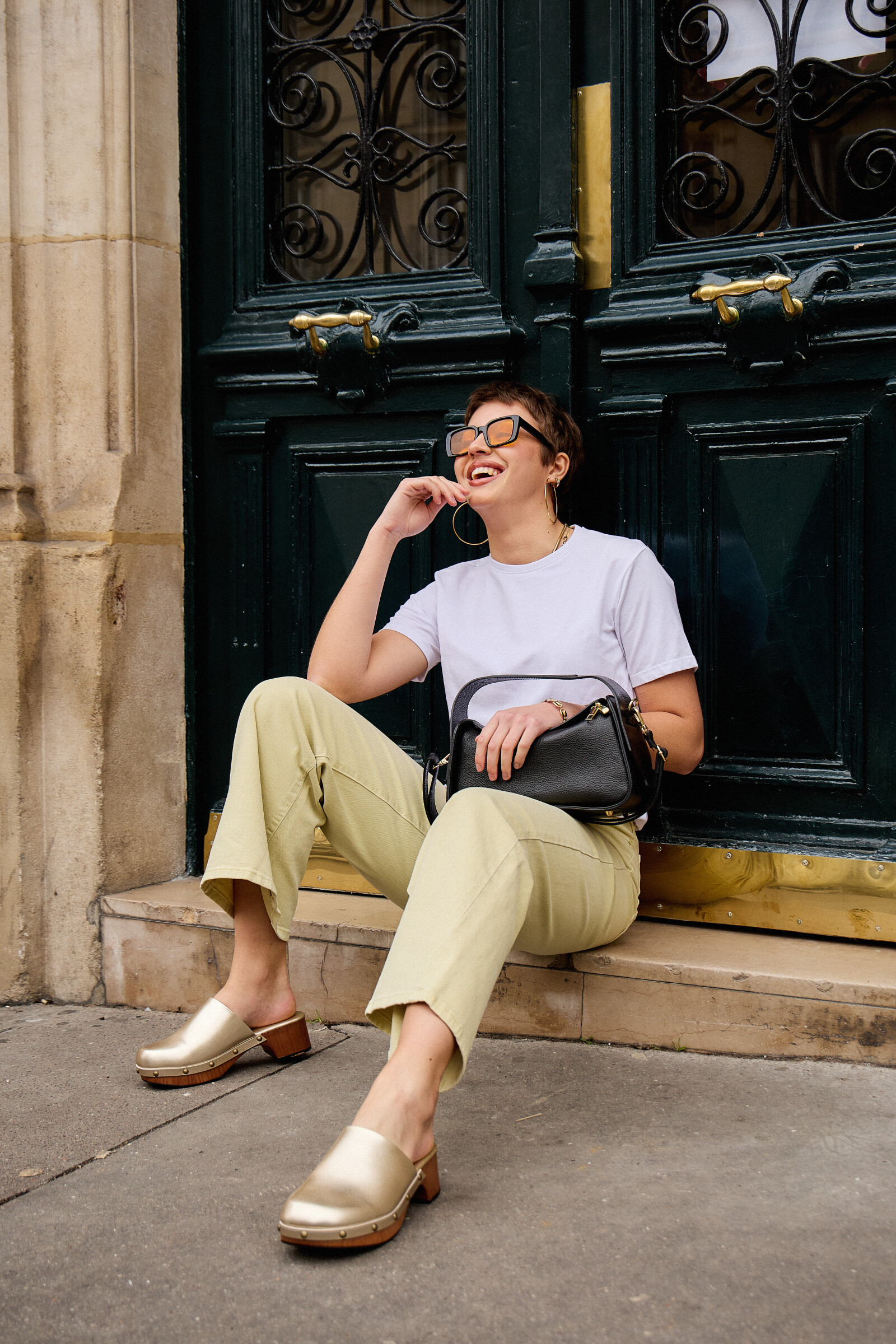Wide-leg pants in color - ANA & LUCY - Light Yellow - 3 - large format