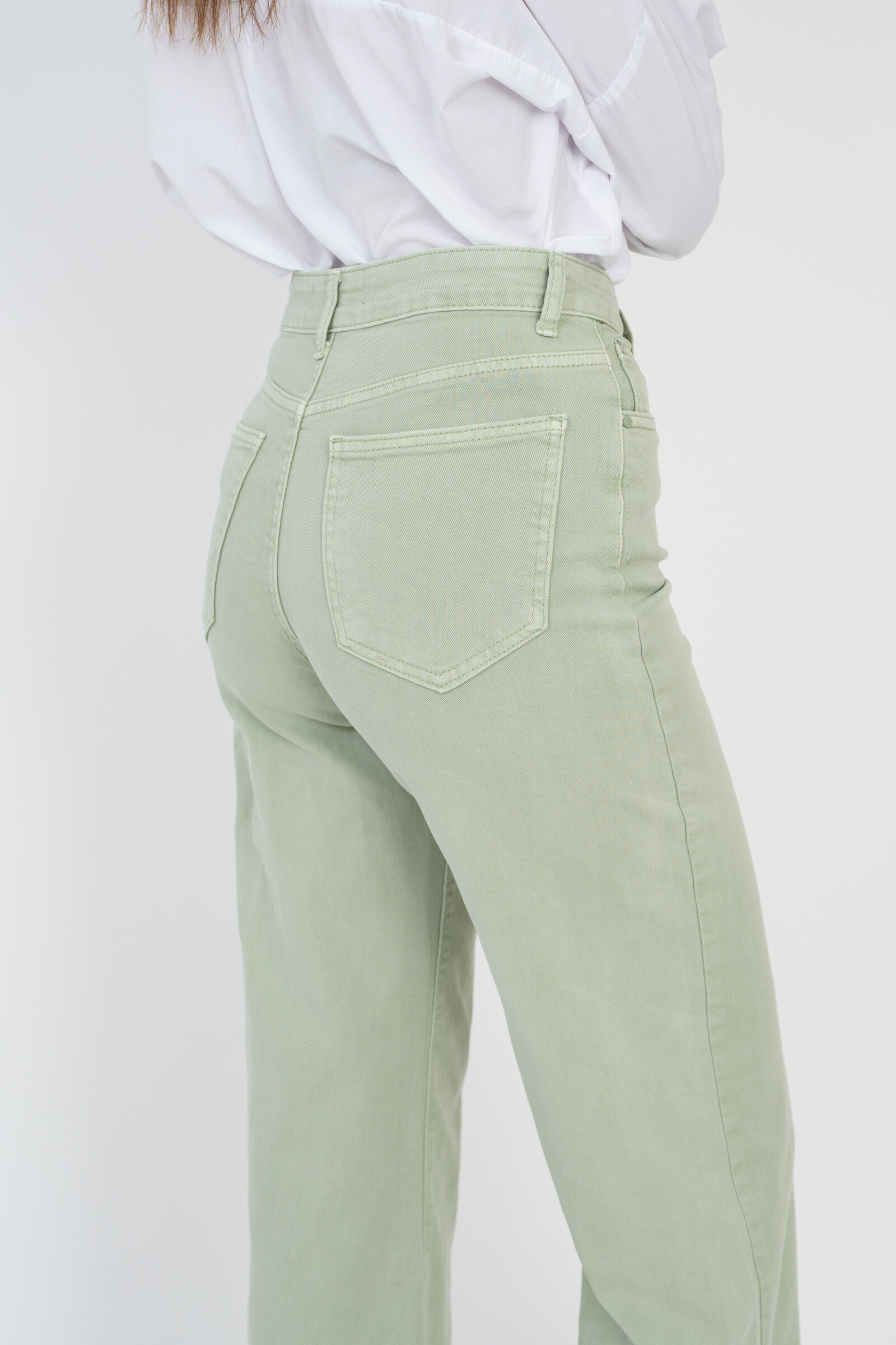 Wide-leg pants in color - ANA & LUCY - Light Green - 2 - large format