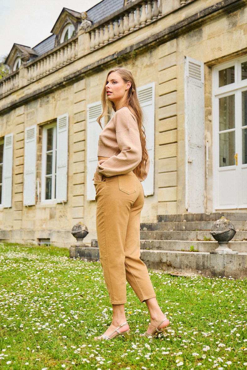Balloon-leg pants - ANA & LUCY - Camel - 4 - large format