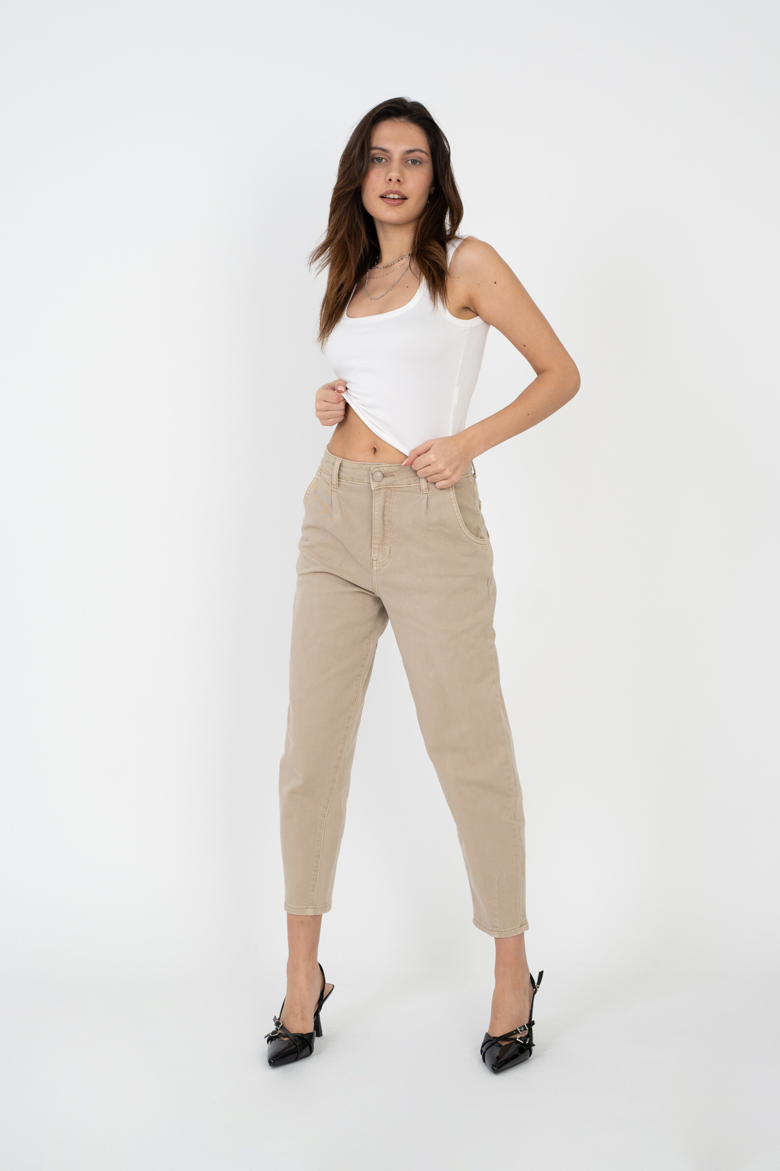 Balloon-leg pants - ANA & LUCY - Cream - 1 - large format