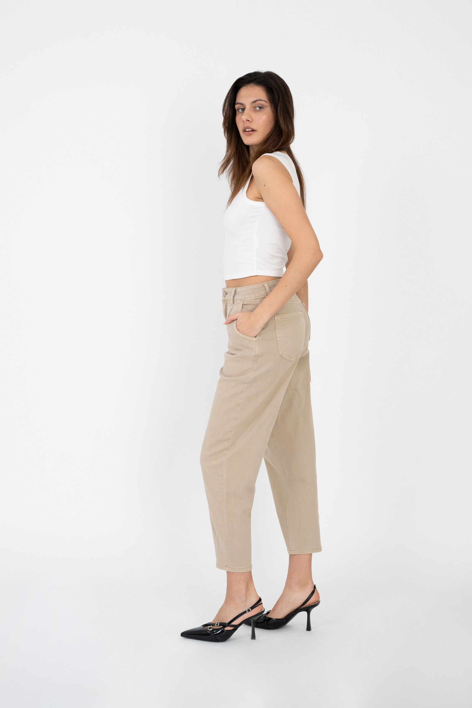 Balloon-leg pants - ANA & LUCY - Cream - 3 - large format