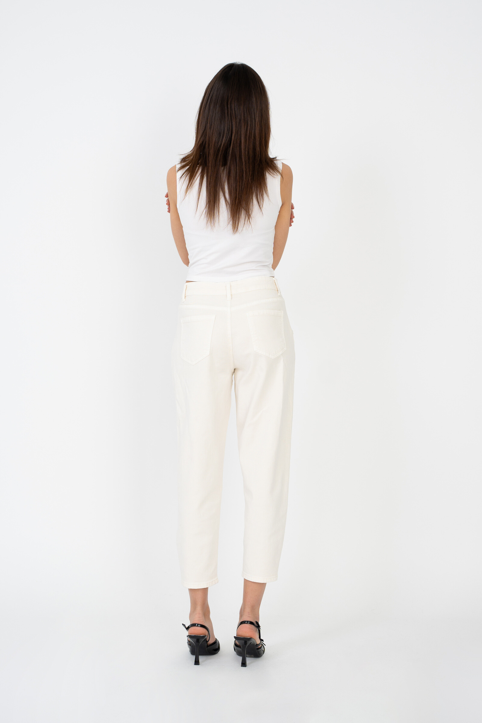 Balloon-leg pants - ANA & LUCY - Ecru - 5 - large format