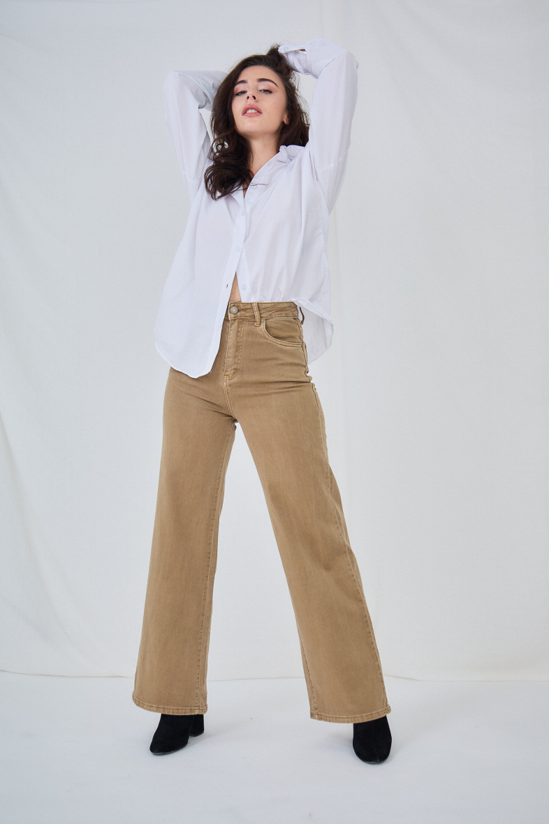 Mayorista ANA & LUCY - Pantalones de pierna ancha en color - ANA & LUCY