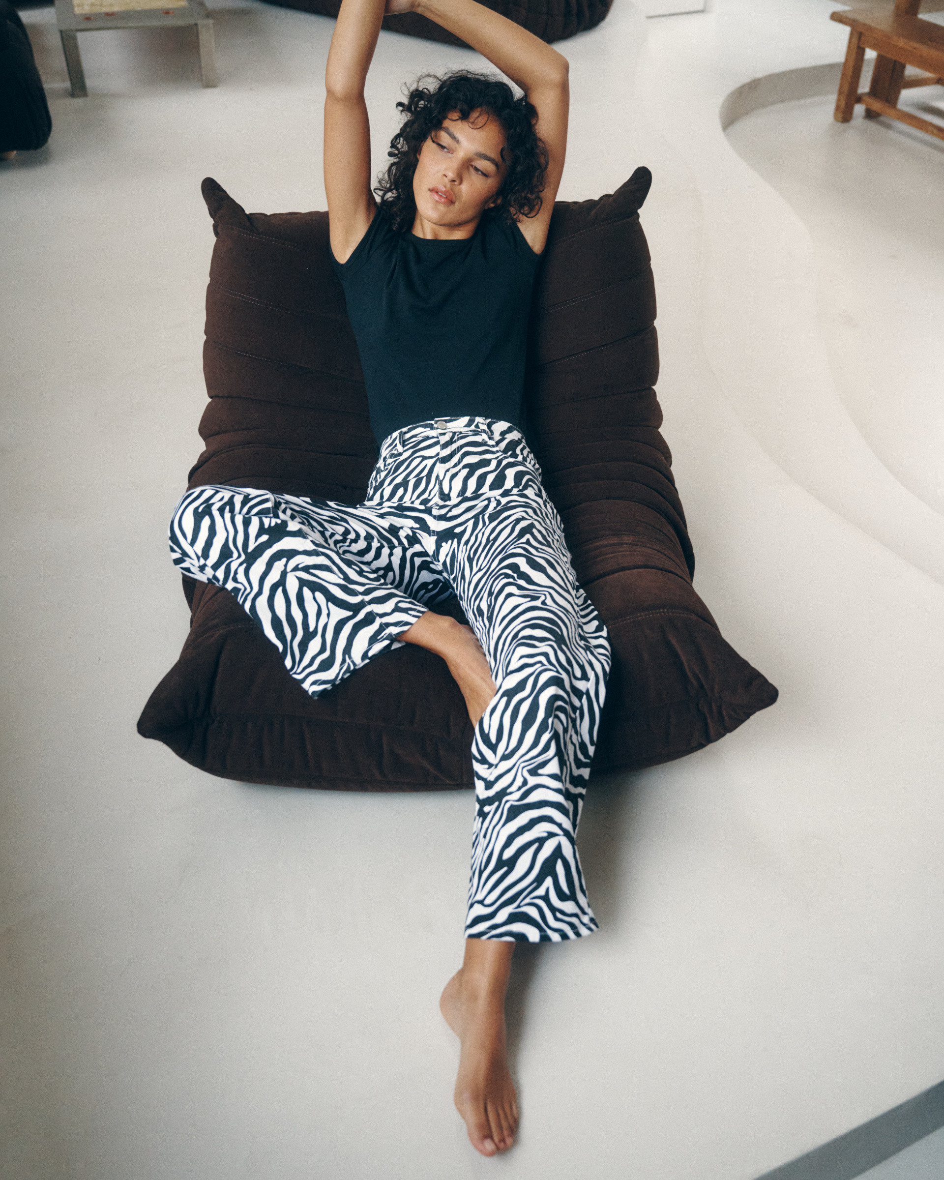 Grossiste Ana & Lucy - Pantalon wide à imprimé zèbre - ANA & LUCY