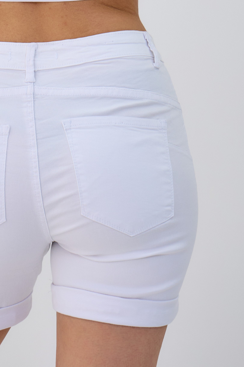 Slim colored shorts (Push-up) - ANA & LUCY - White - 2 - large format