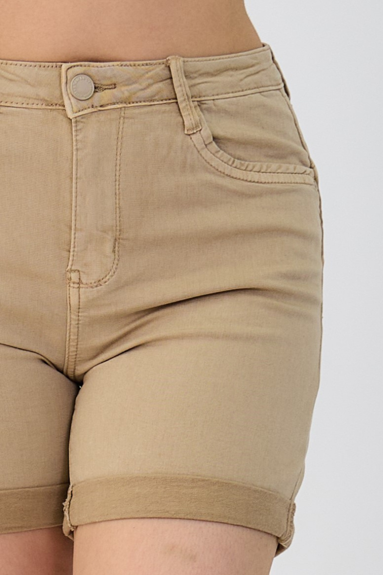 Slim colored shorts (Push-up) - ANA & LUCY - Cream - 2 - large format