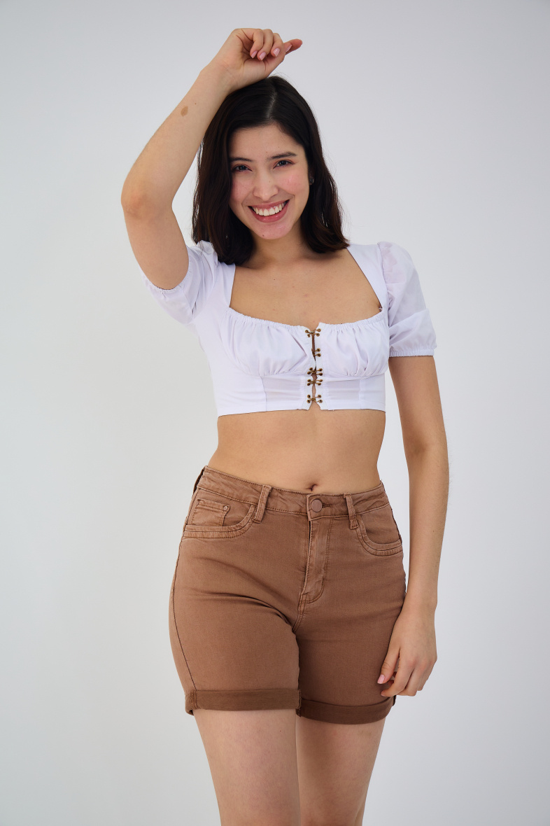 Slim colored shorts (Push-up) - ANA & LUCY - Copper 1 - thumbnail
