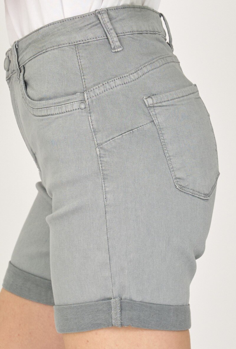 Slim colored shorts (Push-up) - ANA & LUCY - Light Gray - 2 - large format