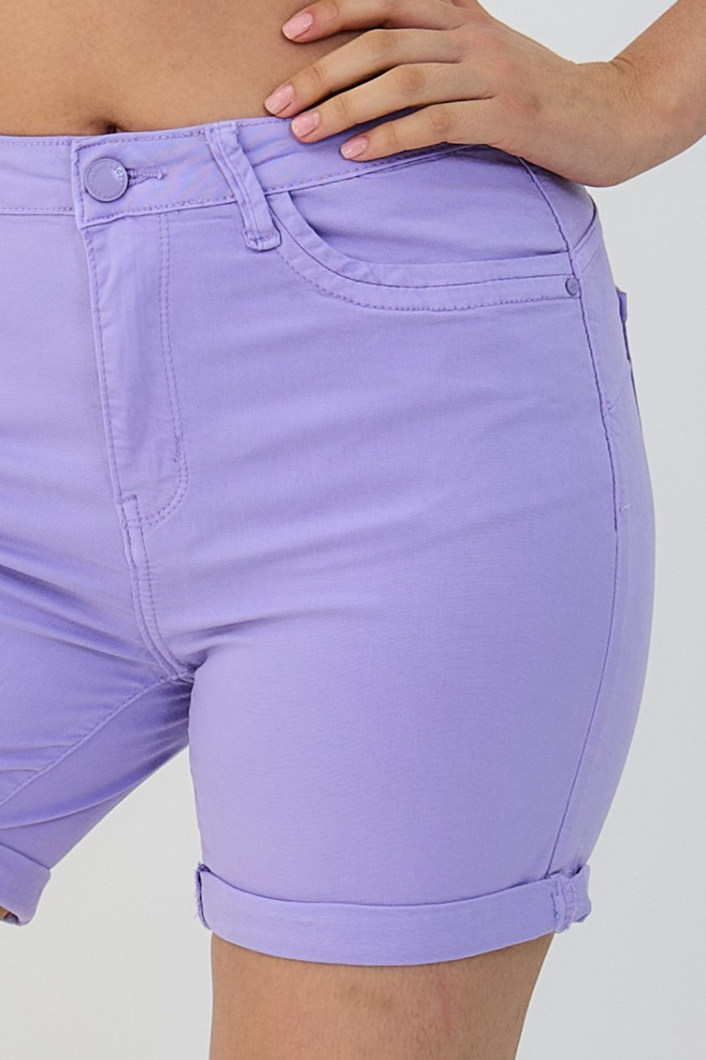 Slim colored shorts (Push-up) - ANA & LUCY - Lilac - 2 - large format