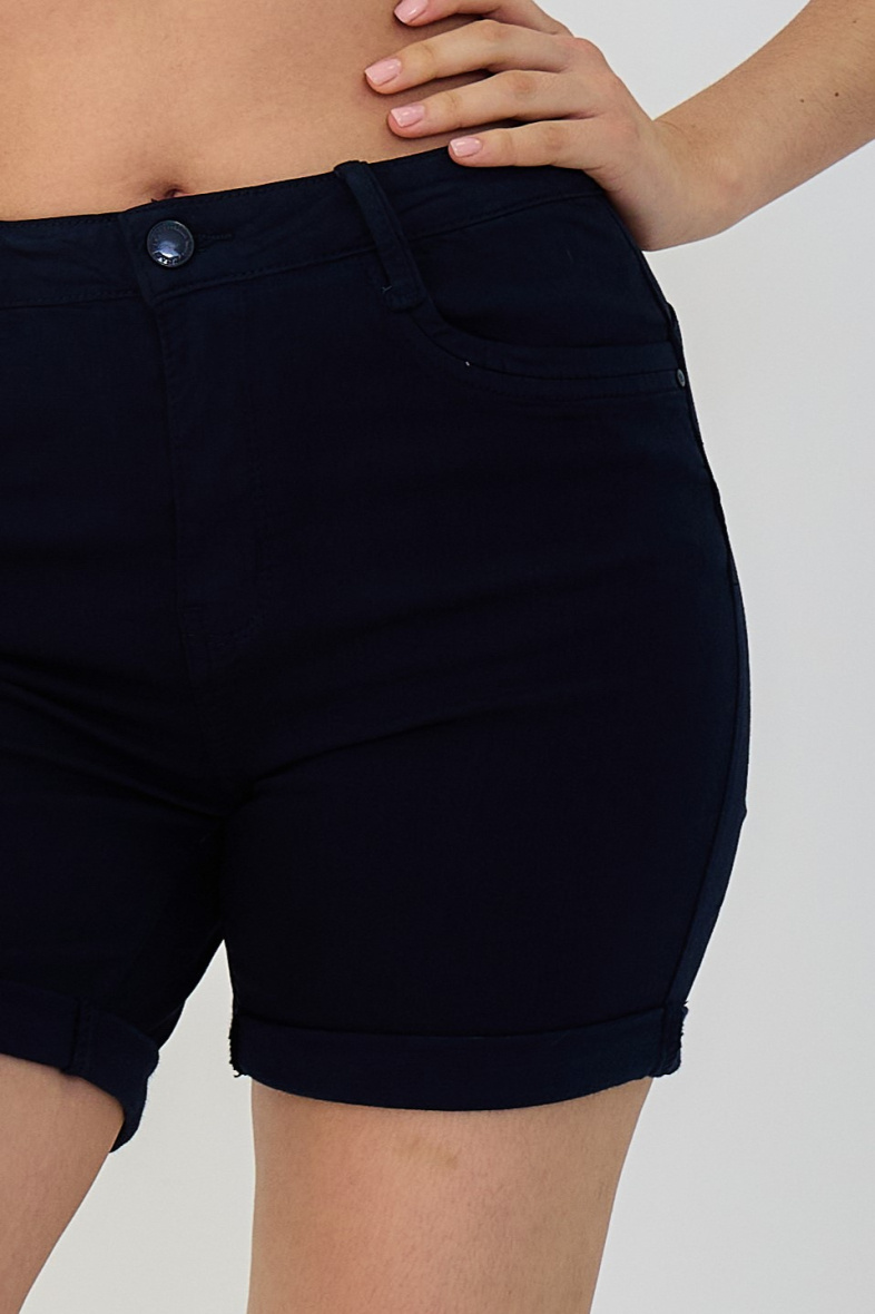 Slim colored shorts (Push-up) - ANA & LUCY - Navy - 2 - large format