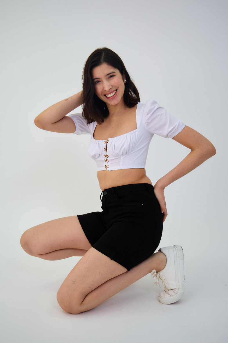 Slim colored shorts (Push-up) - ANA & LUCY - Black - 1 - large format