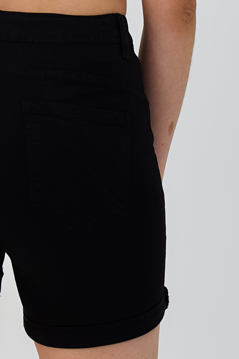 Slim colored shorts (Push-up) - ANA & LUCY - Black 2 - thumbnail