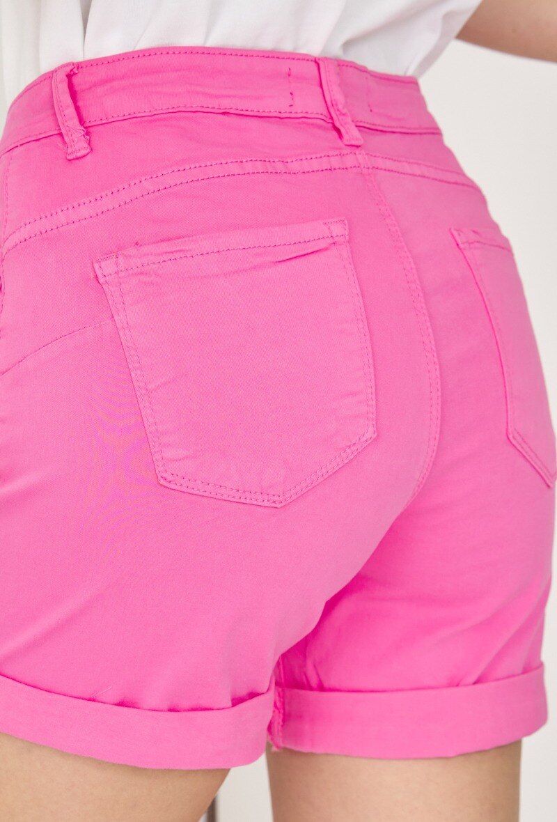 Slim colored shorts (Push-up) - ANA & LUCY - Pink Flash - 2 - large format