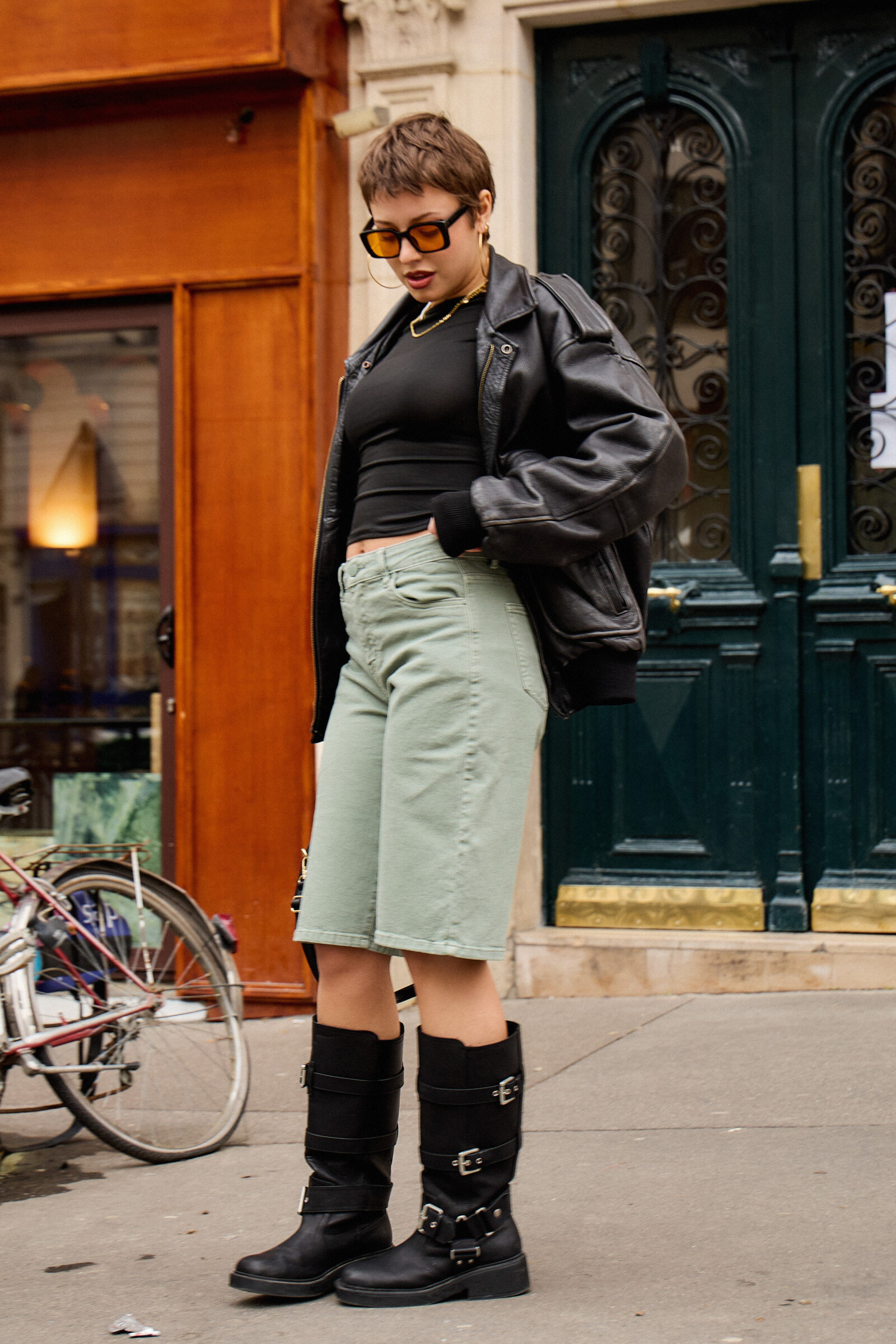 Short Bermuda Baggy -Dad in color (Ample cut) - ANA & LUCY - Kaki 3 - thumbnail