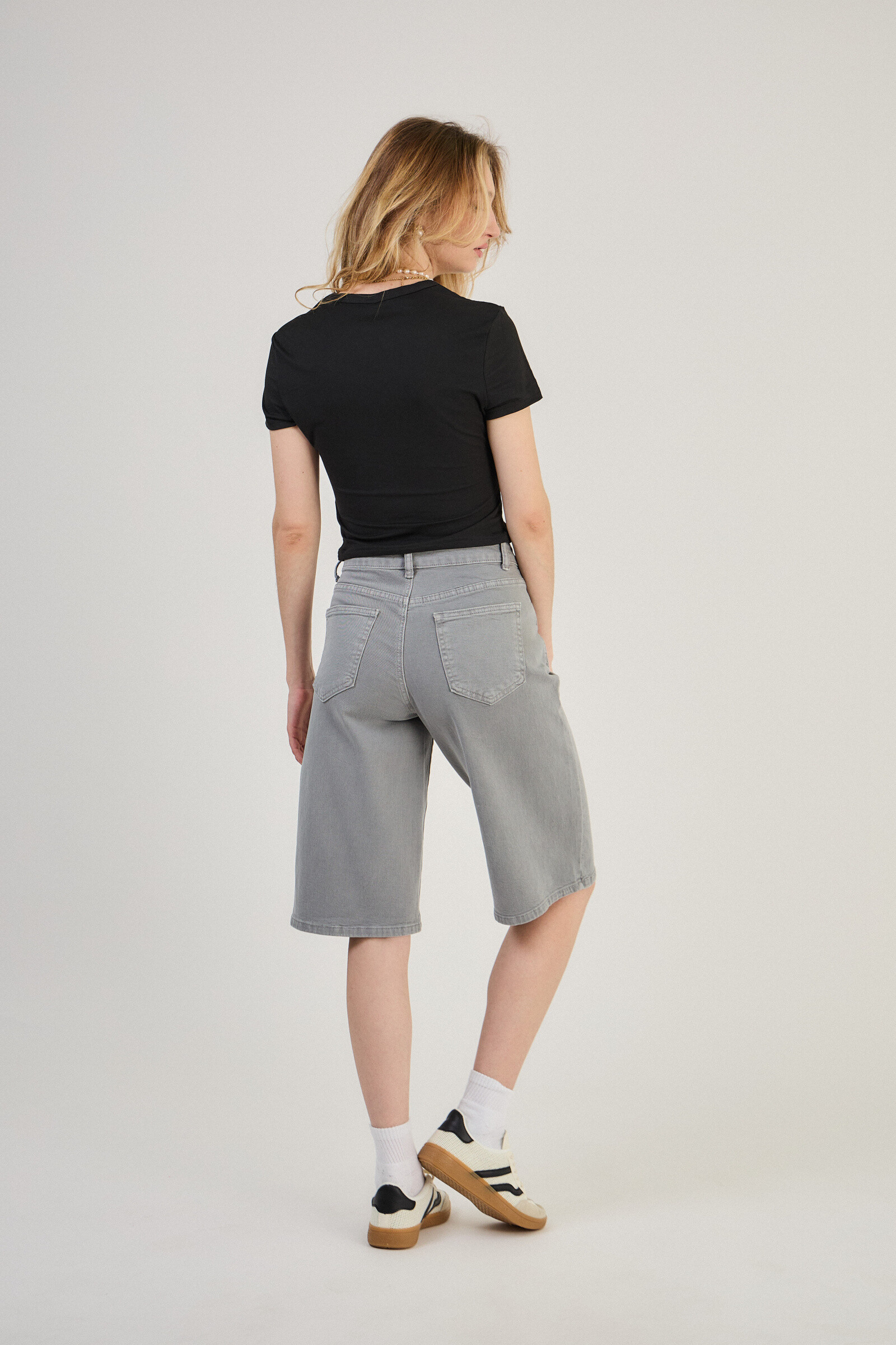 Short Bermuda Baggy -Dad in color (Ample cut) - ANA & LUCY - Light Gray - 5 - large format