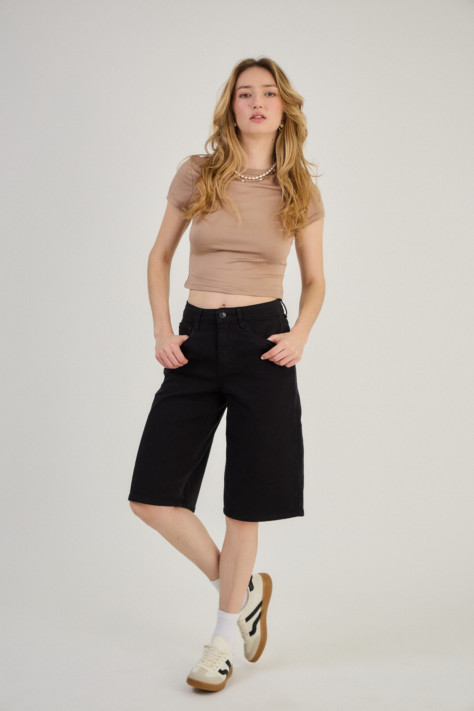 Short Bermuda Baggy -Dad in color (Ample cut) - ANA & LUCY - Black - 4 - large format