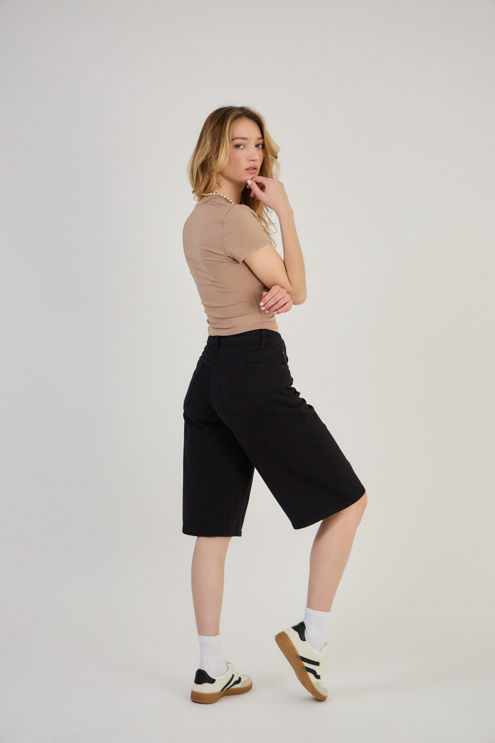 Short Bermuda Baggy -Dad in color (Ample cut) - ANA & LUCY - Black 5 - thumbnail