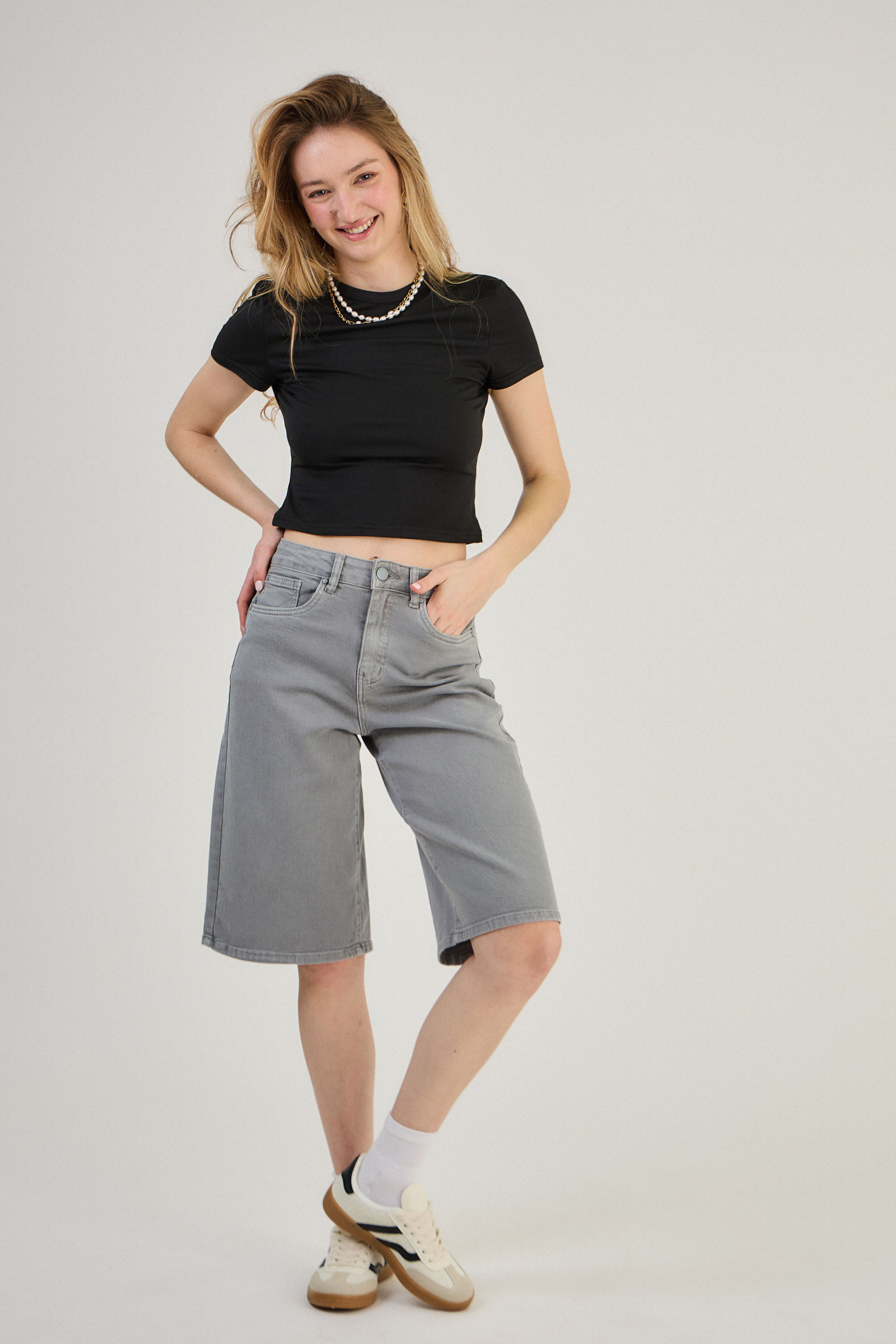 Grossiste Ana & Lucy - Bermudas Baggy Dad "Clara" (Coupe ample) - Ana & Lucy