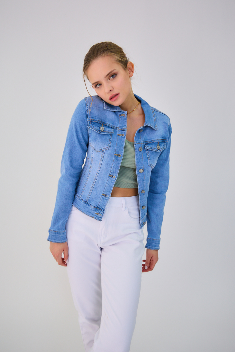 Classic denim jacket (Washed) - ANA & LUCY - Light Blue - 2 - large format