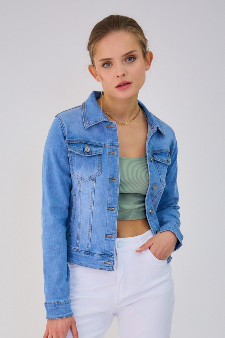 Classic denim jacket (Washed) - ANA & LUCY - Light Blue - 3 - large format