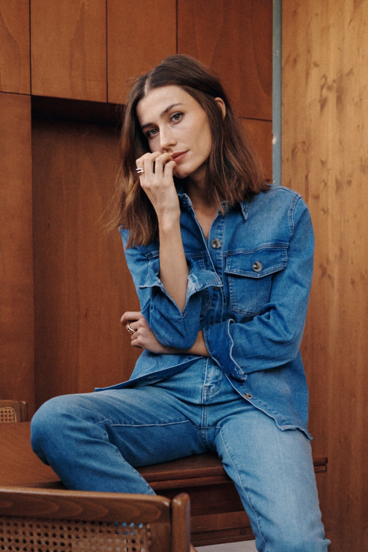 Grossiste Ana & Lucy - Surchemise en jeans - ANA & LUCY