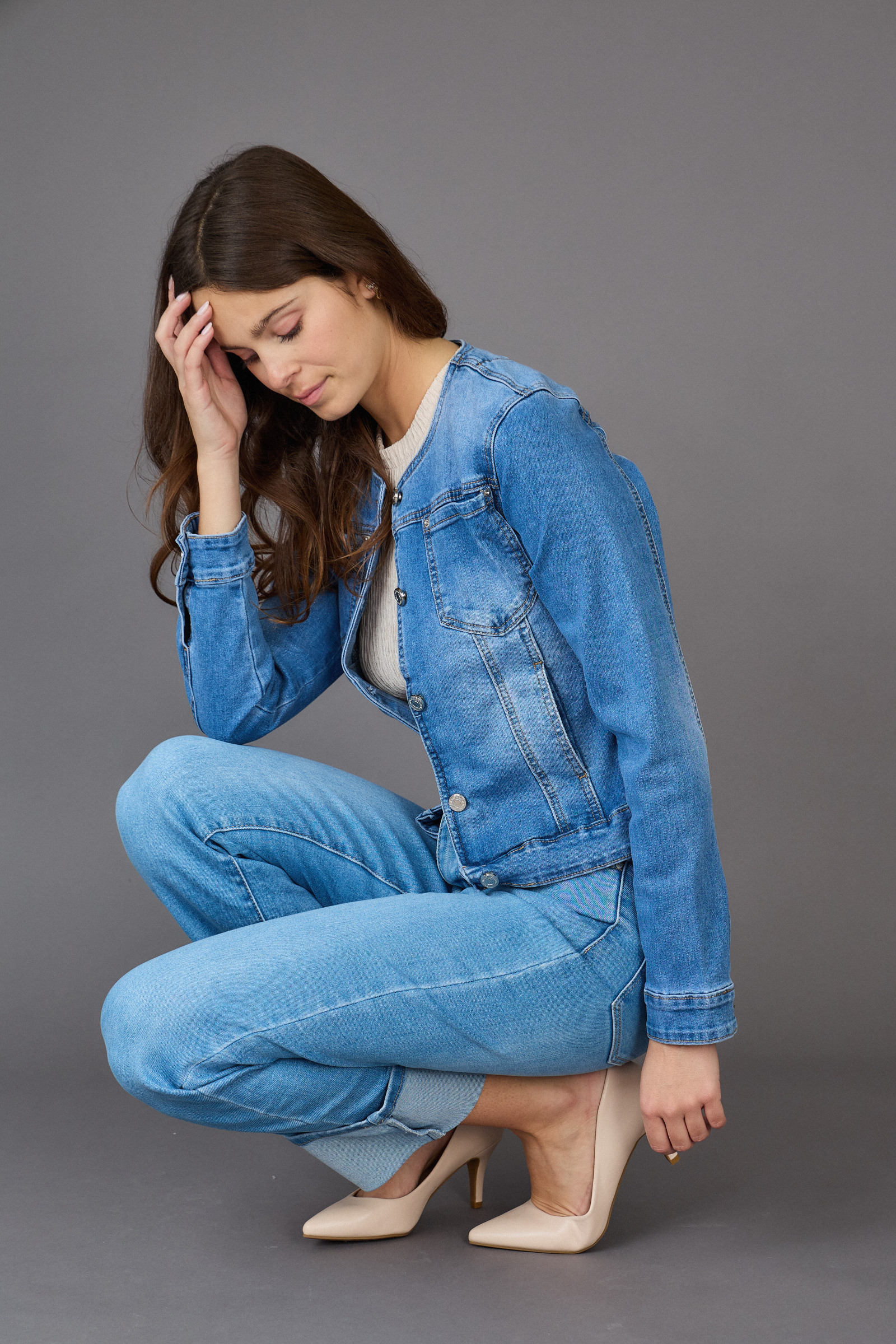 Grossiste Ana & Lucy - Veste en jeans - ANA & LUCY