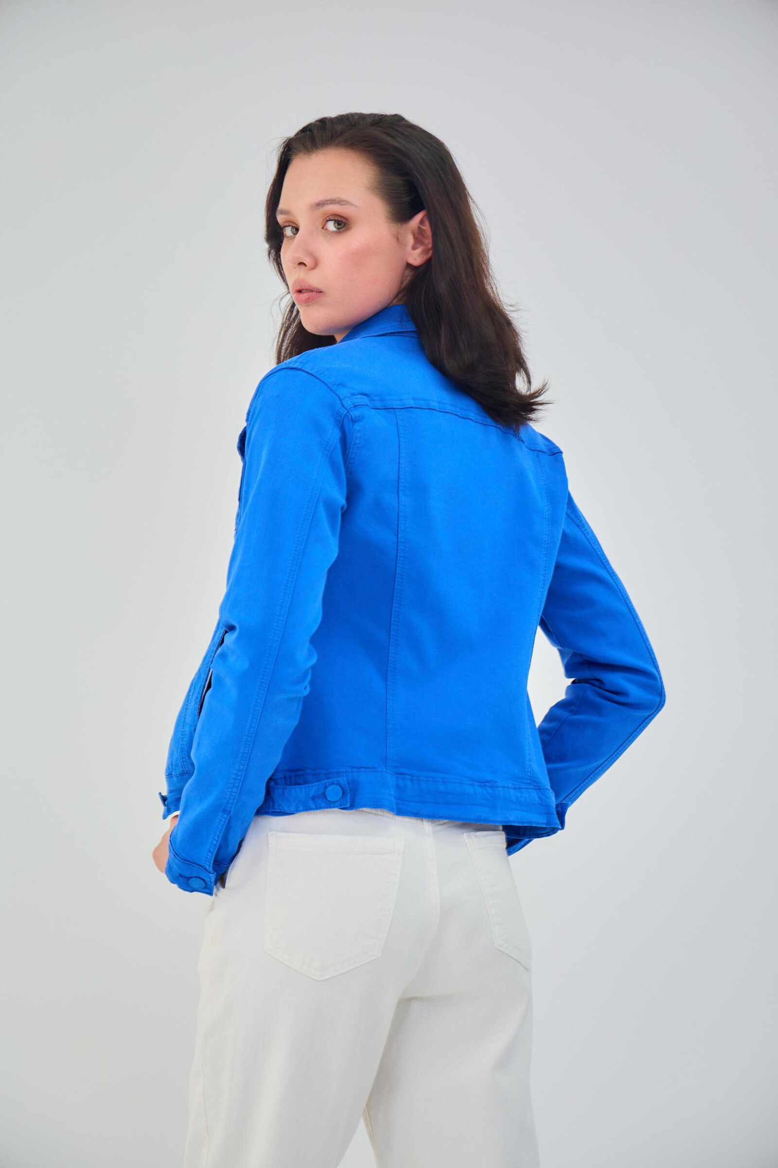 Regular color jacket (stretch cotton) - ANA & LUCY - Royal Blue - 5 - large format