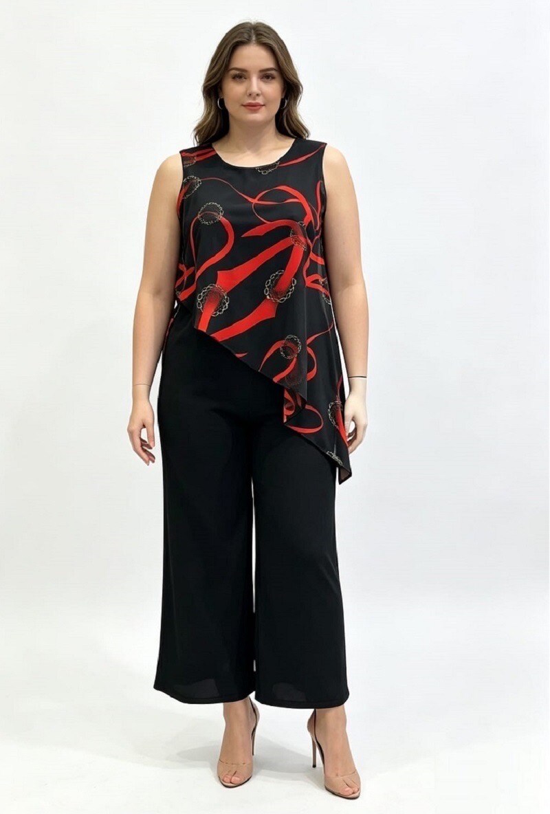 Wholesaler Ana & Ysa - Jumpsuit with asymmetrical printed overlay