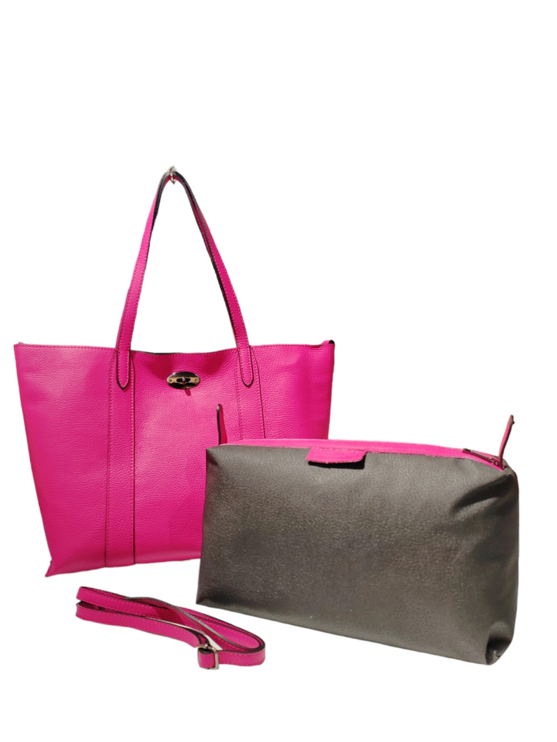 Wholesaler Andie Blue - LEATHER TOTE BAG WITH SHOULDER STRAP